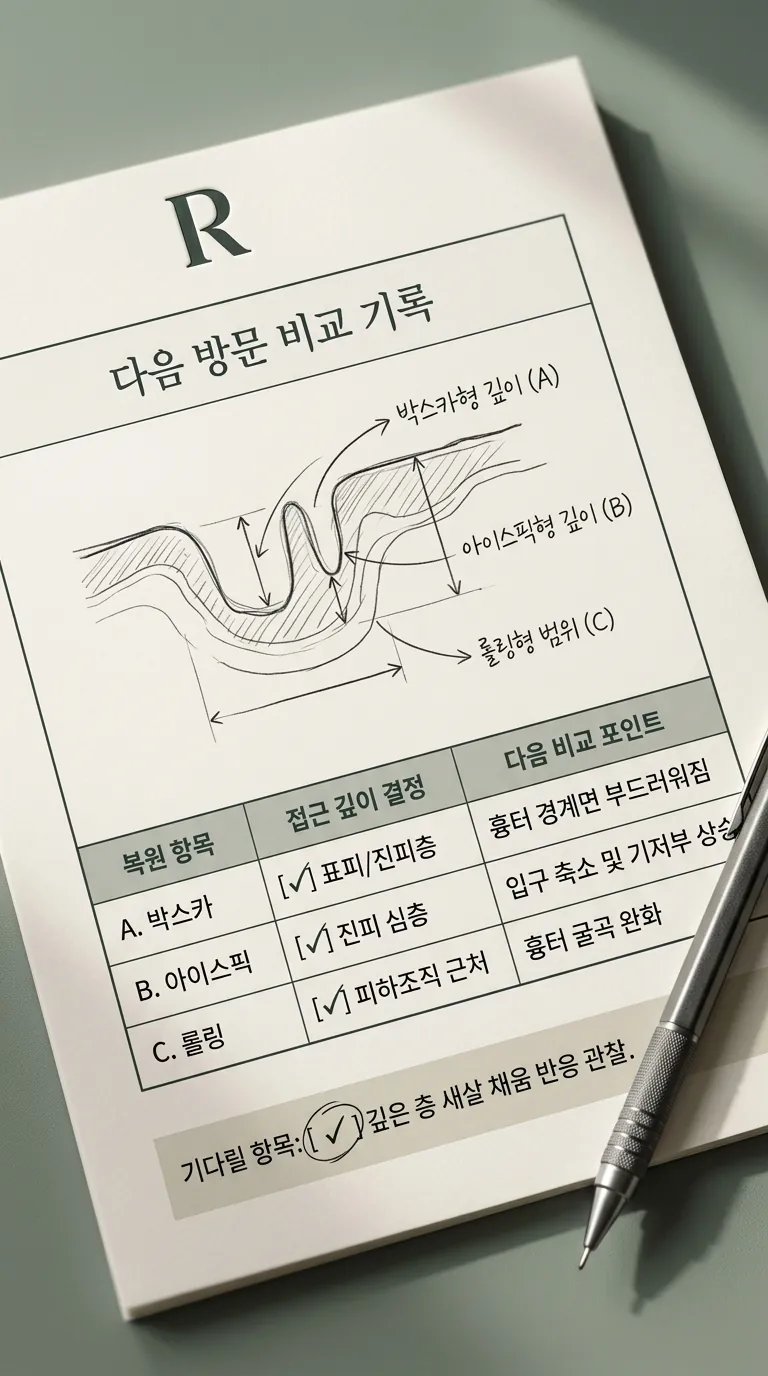 다음 방문 비교 항목을 남기는 상담 노트