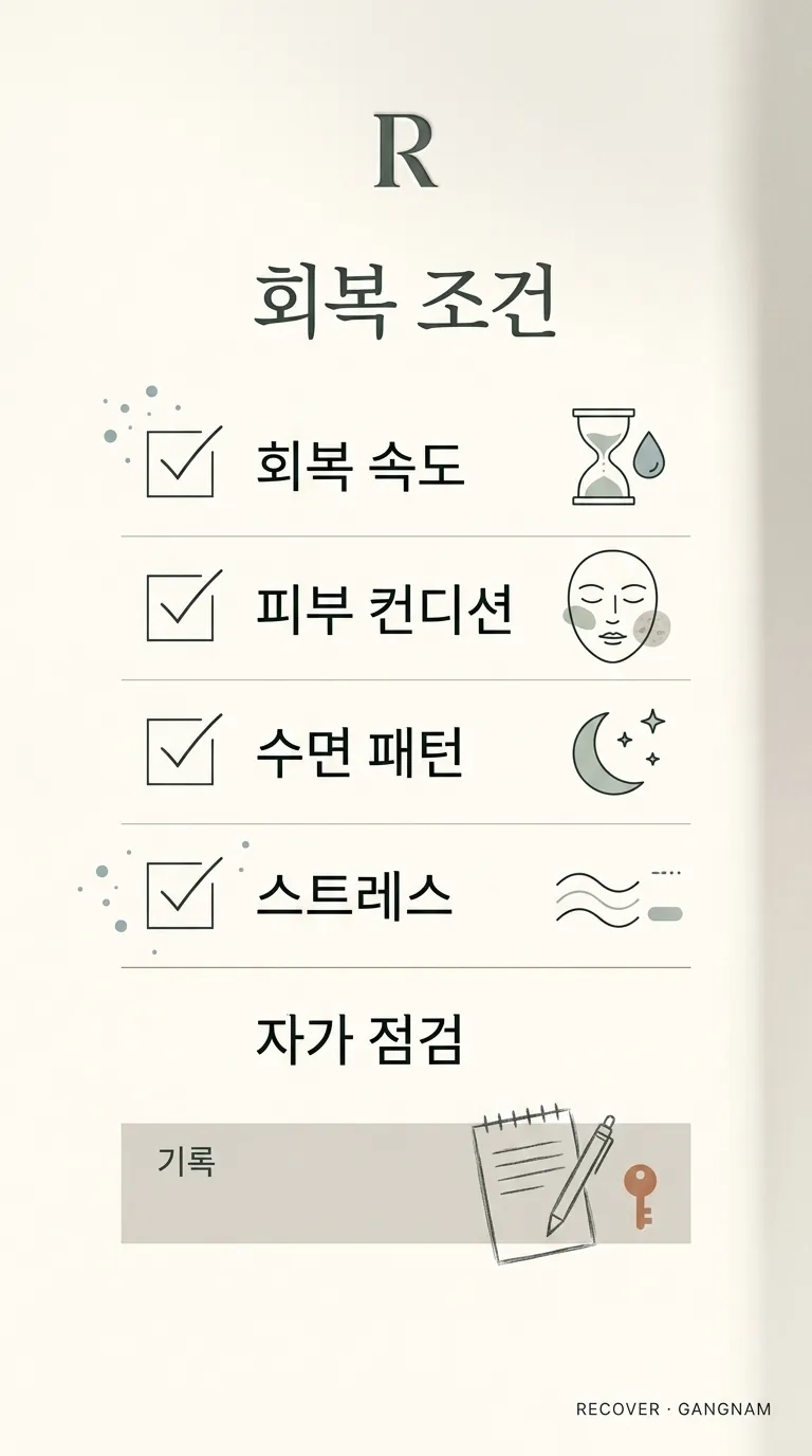 회복 조건 자가 점검 체크리스트
