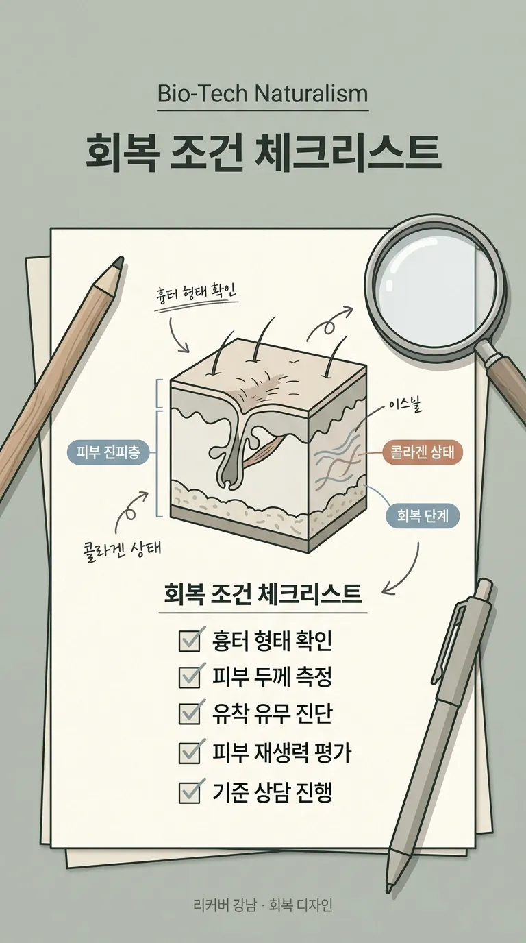 회복 조건 체크리스트 일러스트