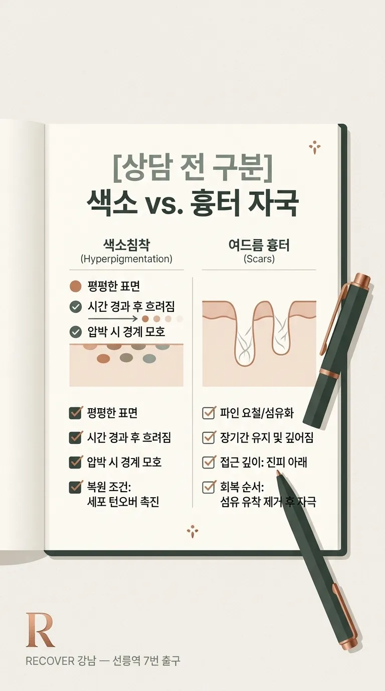 상담 노트 위 펜