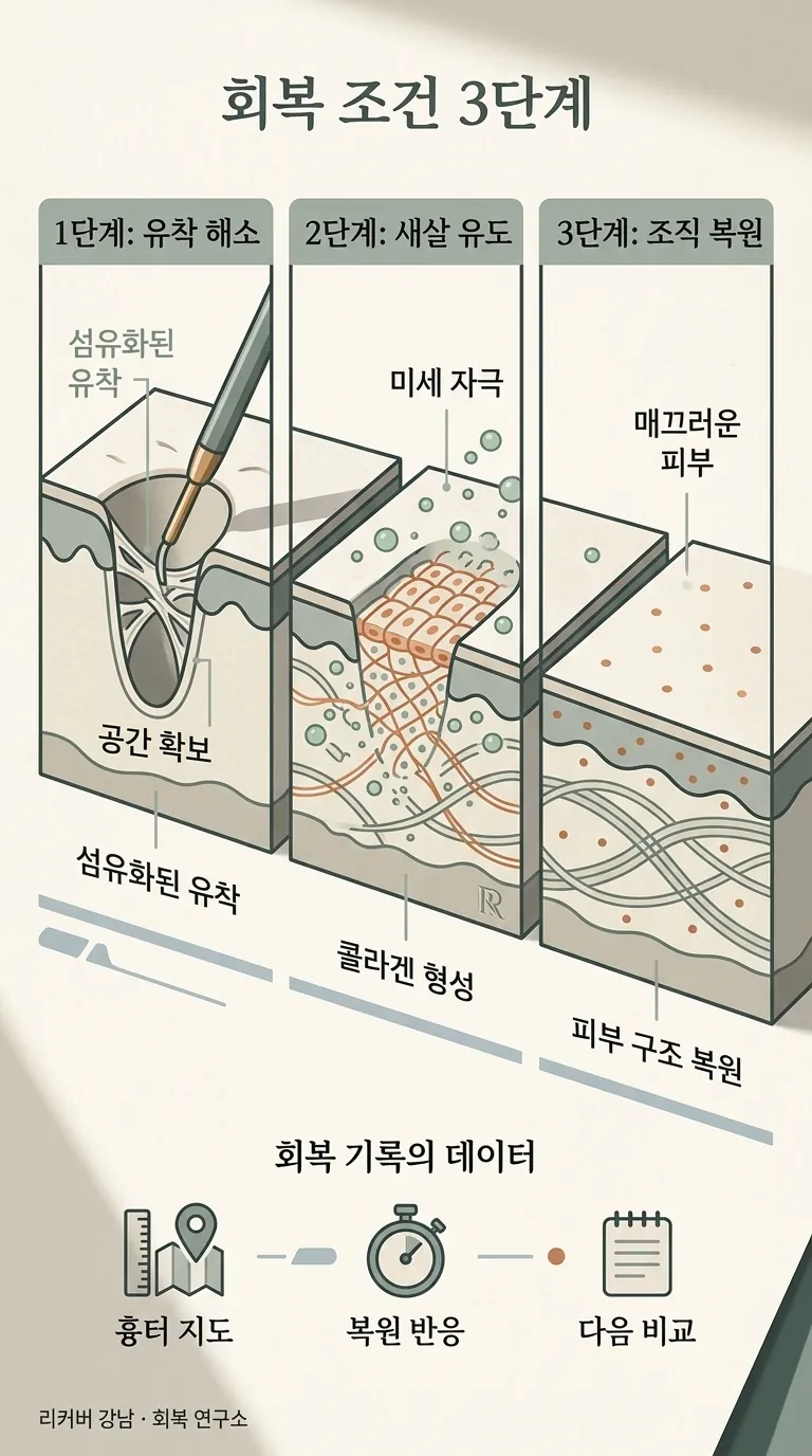 회복 조건 3단계 인포그래픽