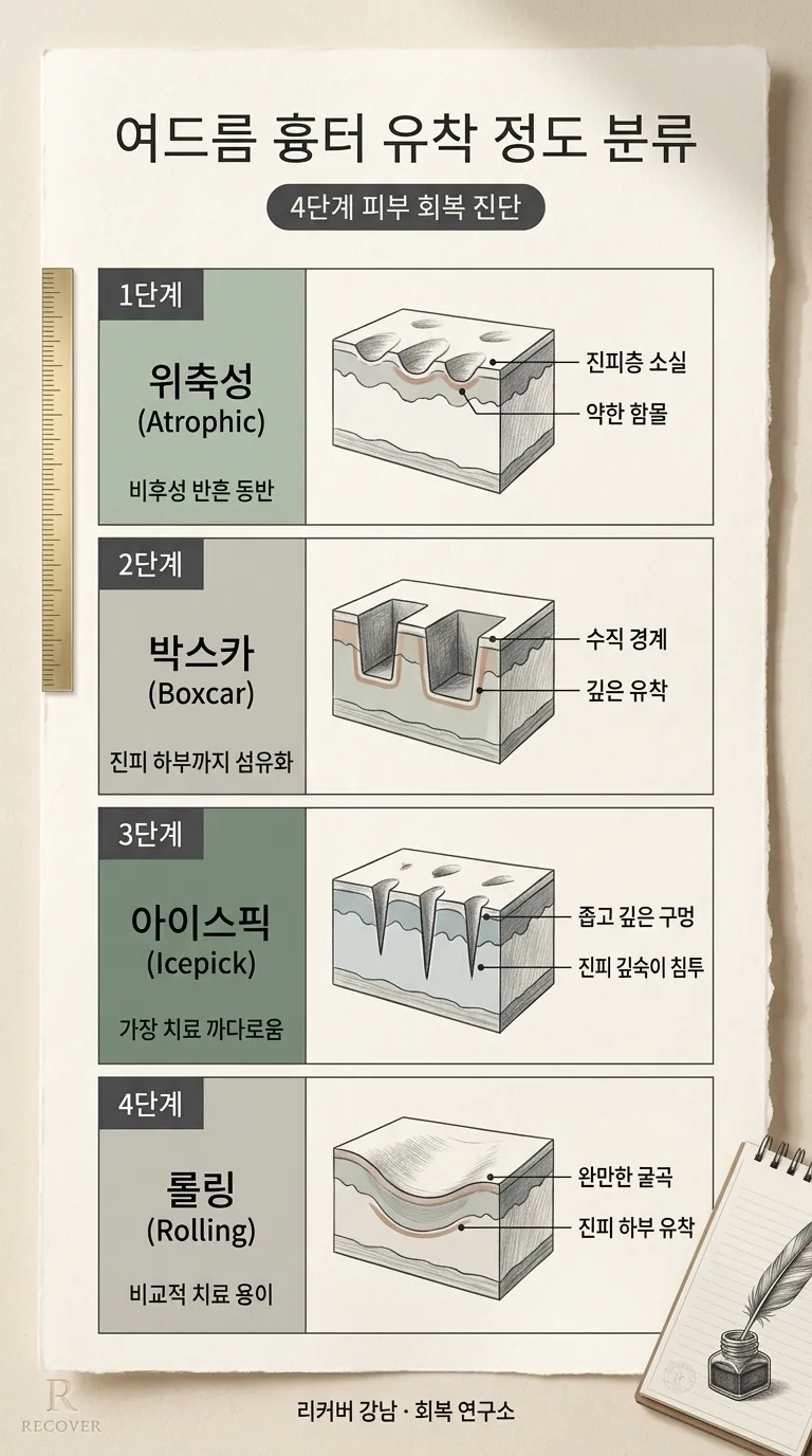 흉터 4단계 분류 (Atrophic / Boxcar / Icepick / Rolling)
