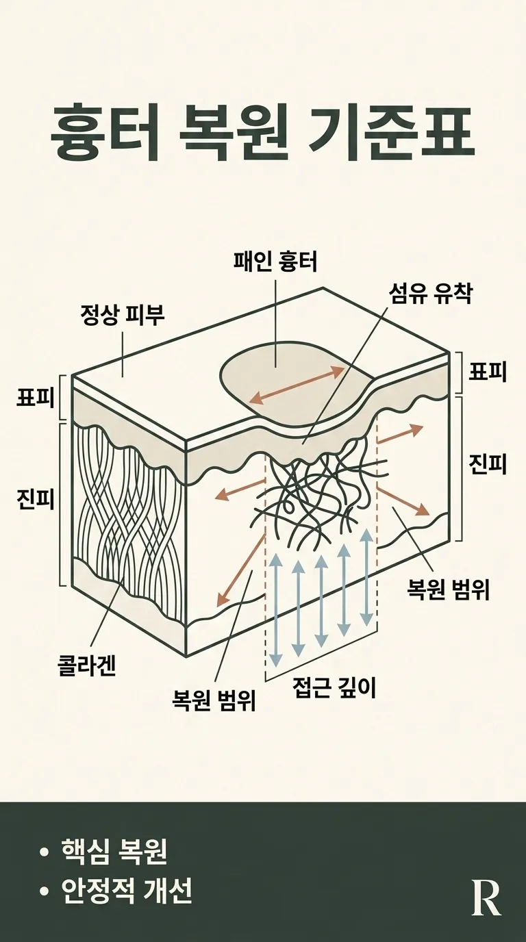 흉터 복원 기준표