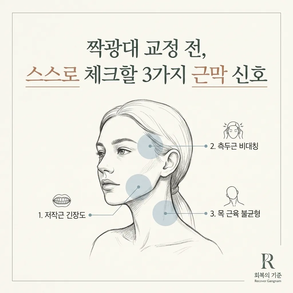 썸네일 - 강남 안면 짝광대 교정 전, 거울 보며 스스로 체크할 3가지 근막 신호