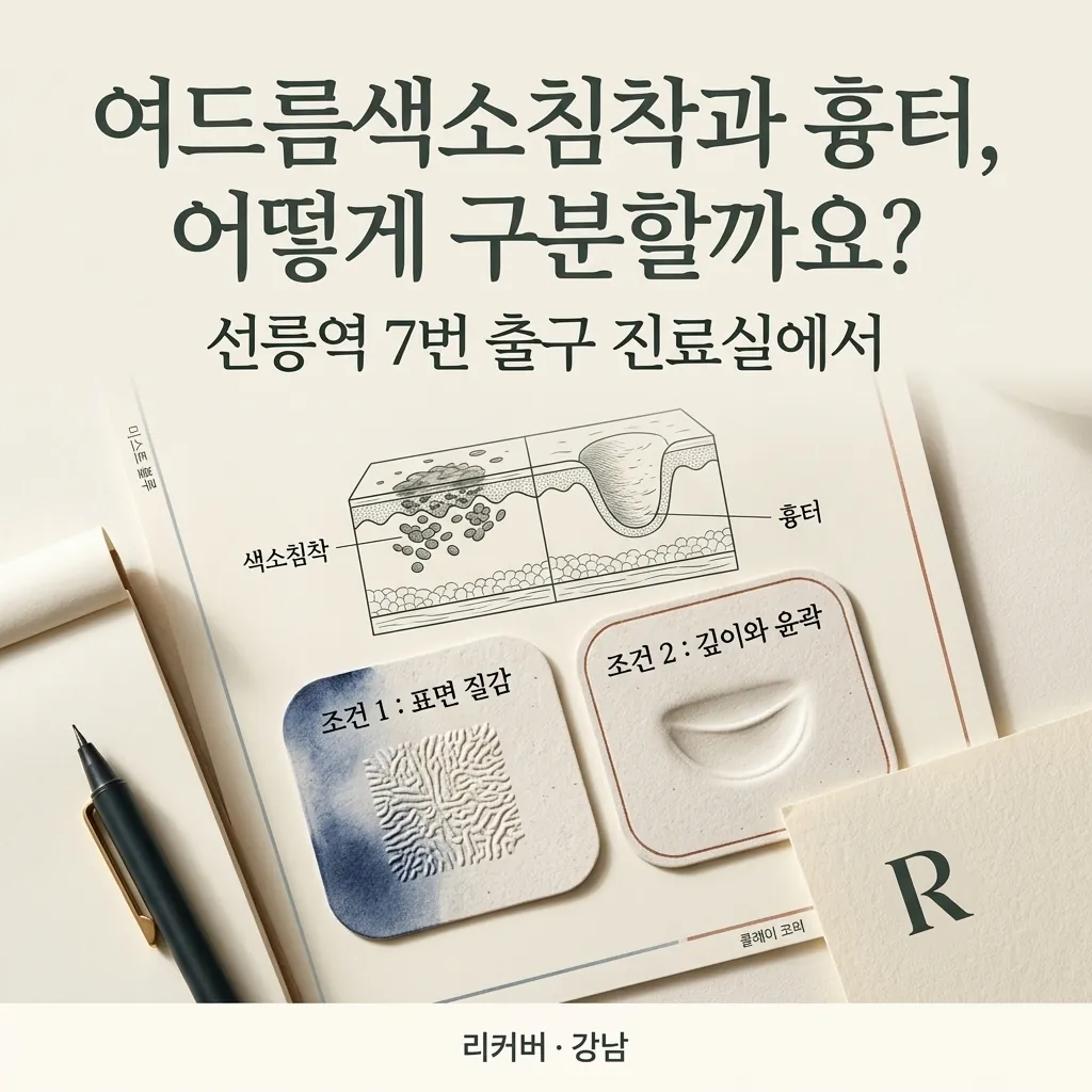 썸네일 - 선릉역 7번 출구 진료실에서 확인하는 여드름색소침착과 흉터 구분법