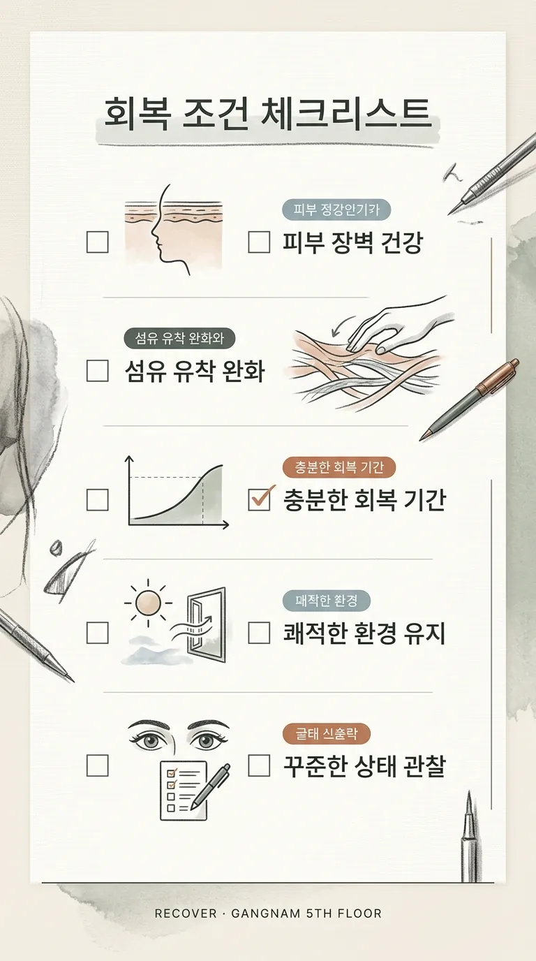 회복 조건 체크리스트