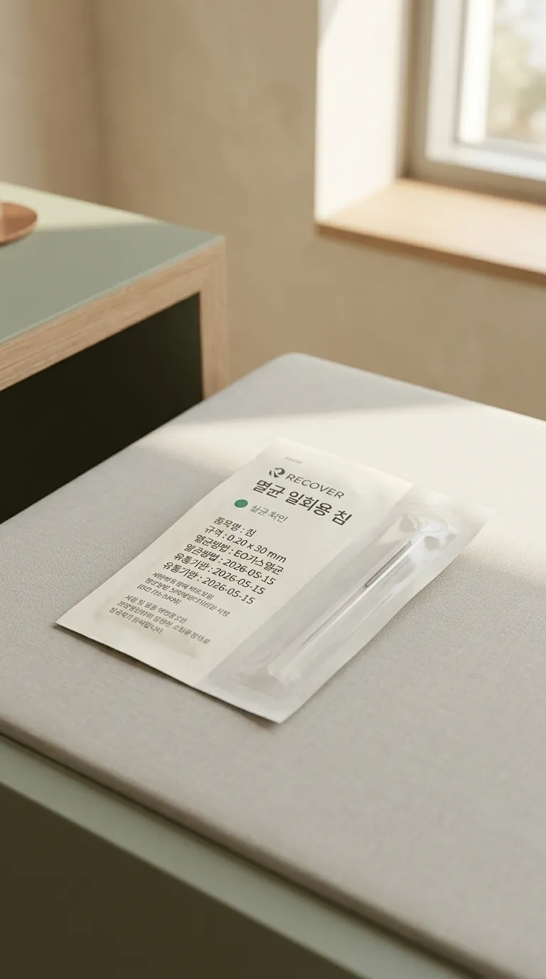 멸균 포장(미개봉) 일회용 침 패키지
