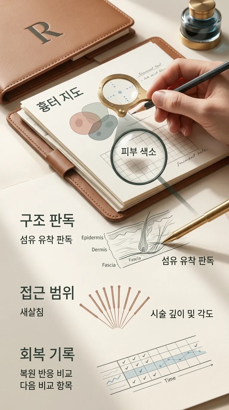 흉터 지도화 4단계