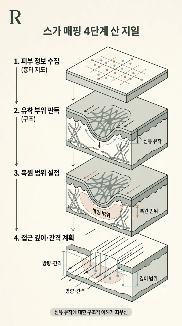 흉터 지도화 4단계 순서 타임라인