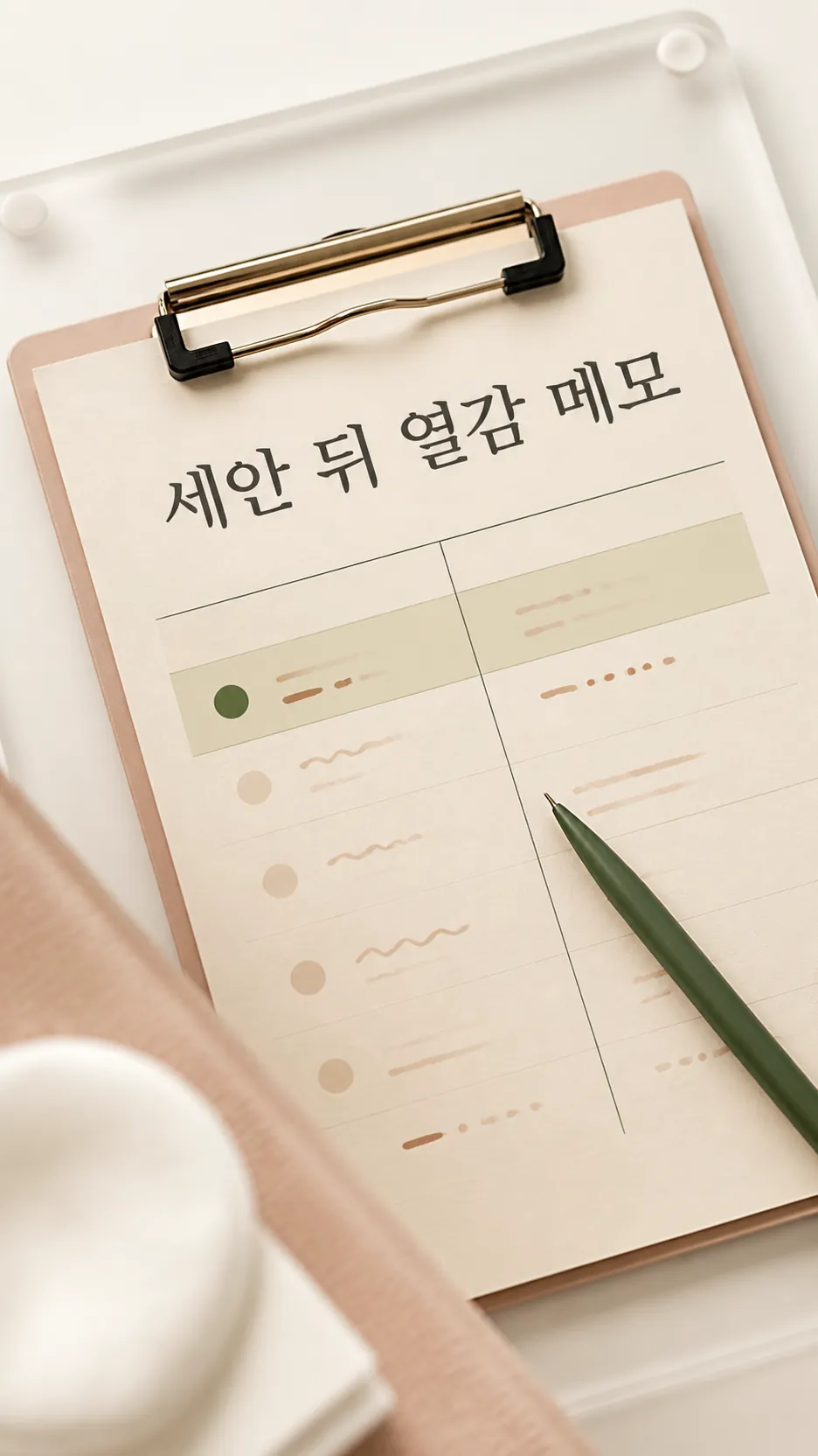 세안 뒤 열감 메모