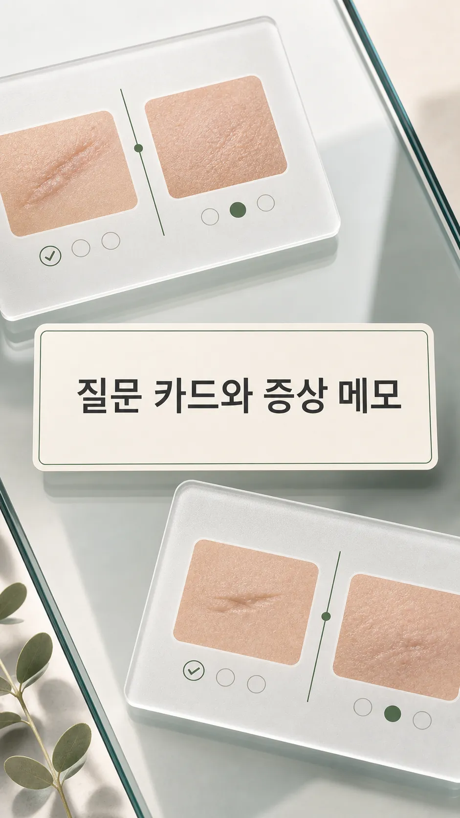 질문 카드와 증상 메모