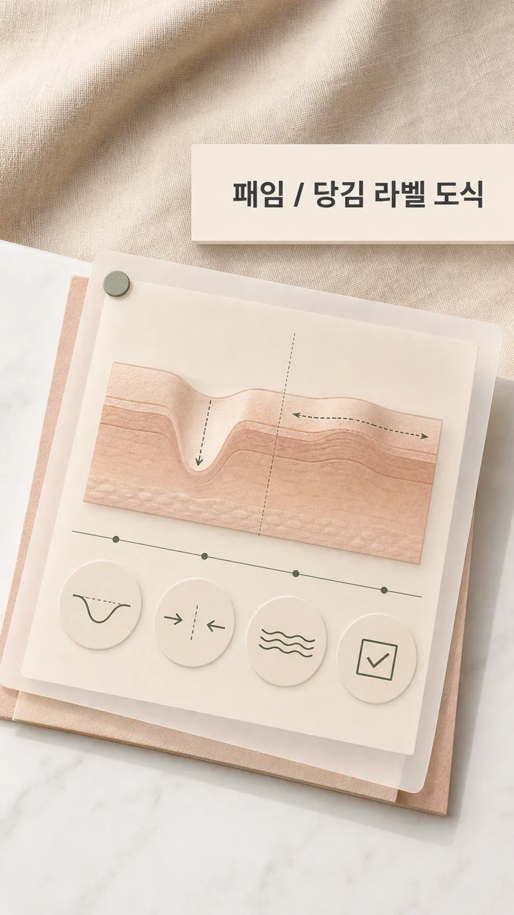 색·패임·당김 라벨 도식