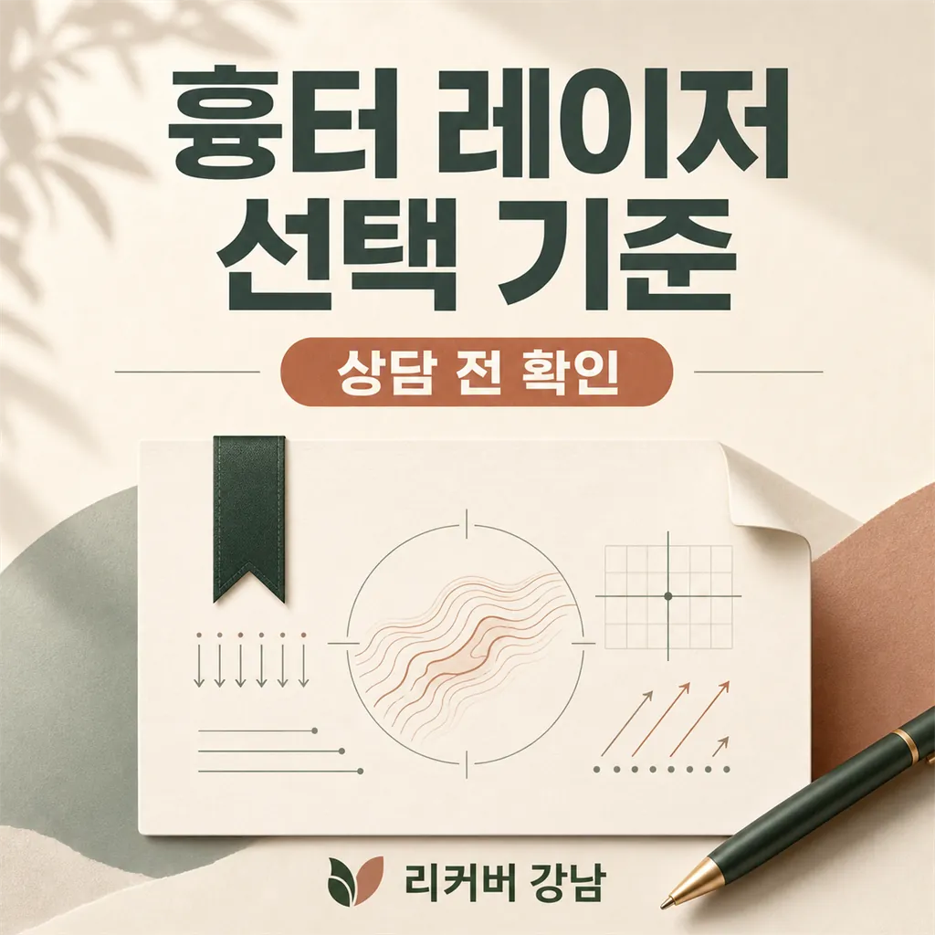 썸네일 - 남성 흉터 레이저 비교, 상담 전 먼저 확인할 기준