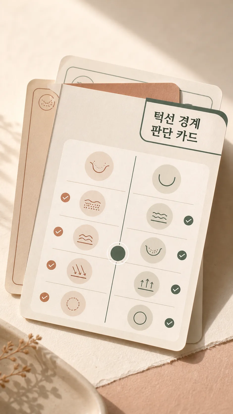 턱선 경계 판단 카드