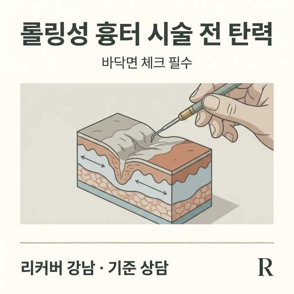 썸네일 - 강남 롤링성 흉터 바닥면, 시술 전 확인해야 할 피부 탄력도