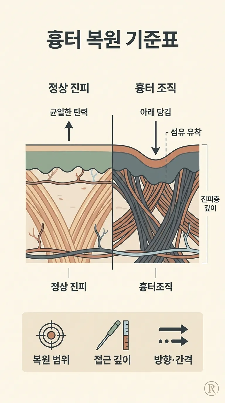 흉터 복원 기준표