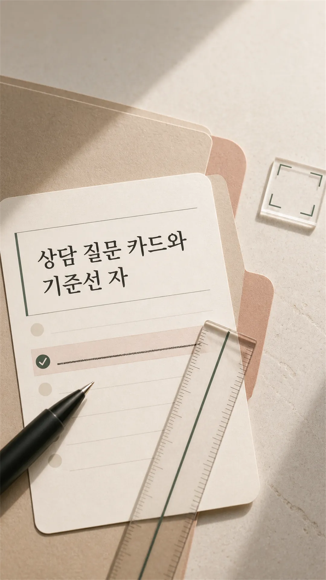 상담 질문 카드와 기준선 자