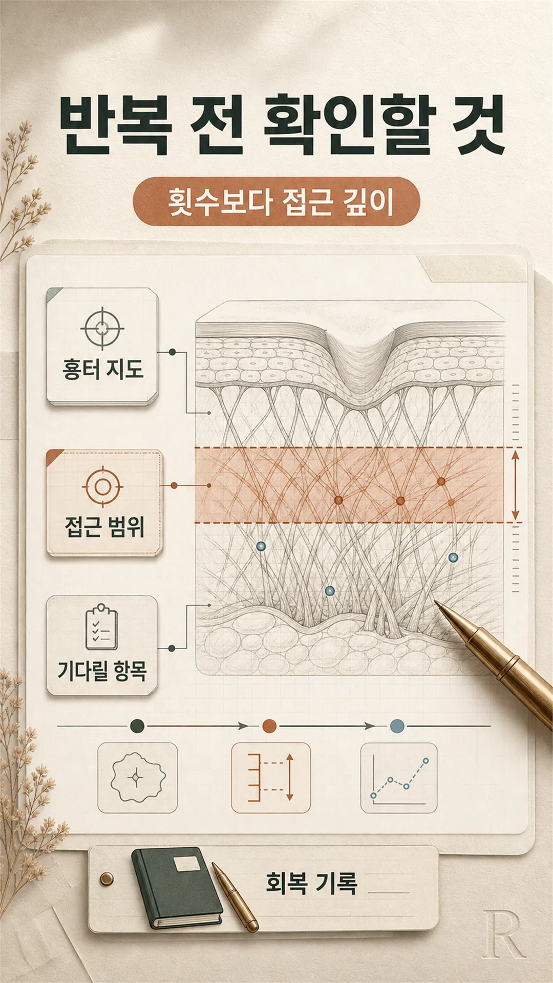 흉터 깊이·경계 분류 인포그래픽