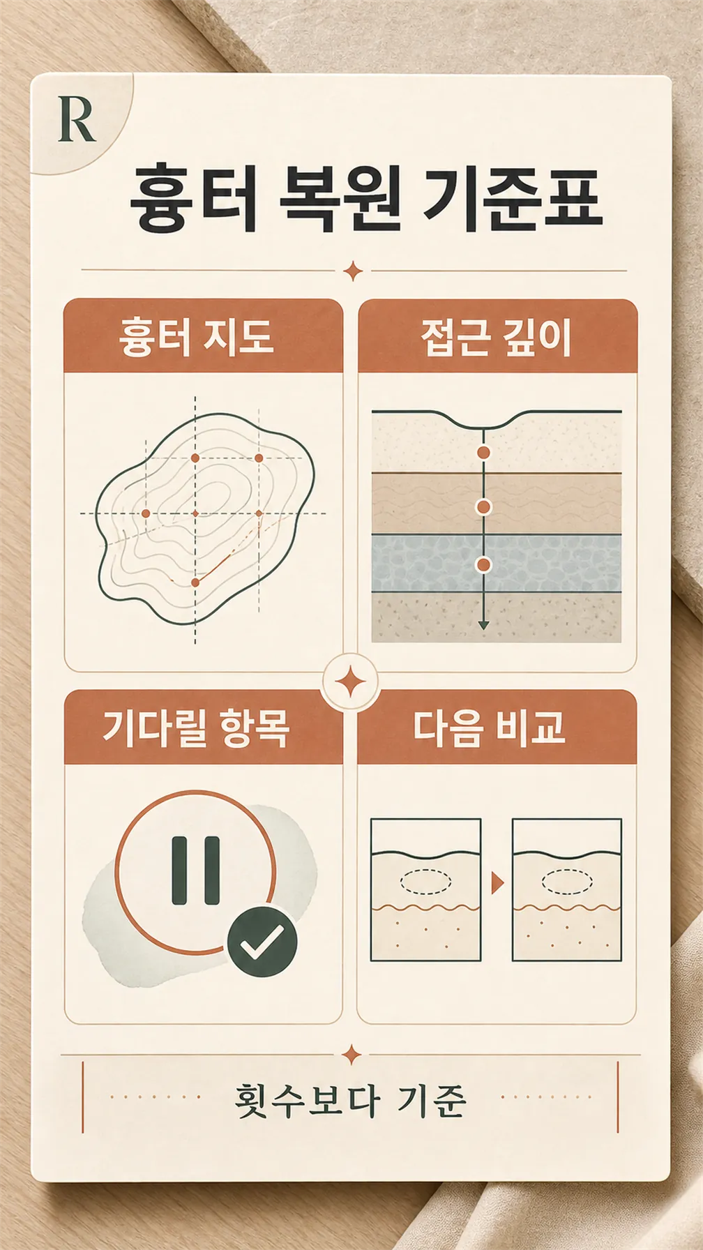 새살침 접근 깊이·방향·간격 기준 카드