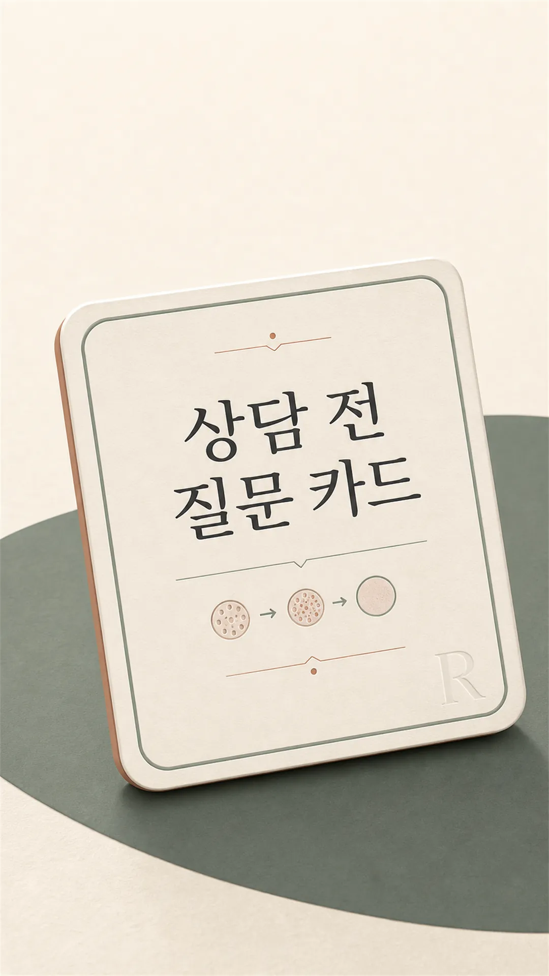 상담 전 질문 카드 정물