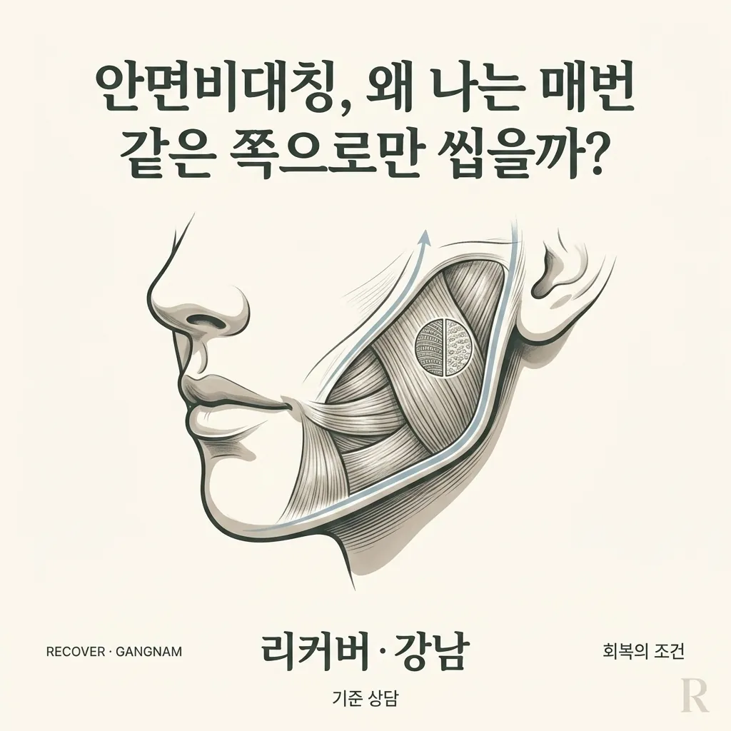 썸네일 - 강남 안면비대칭 왜 나는 매번 같은 쪽으로만 씹을까? 턱관절이 보내는 비대칭 경고 신호