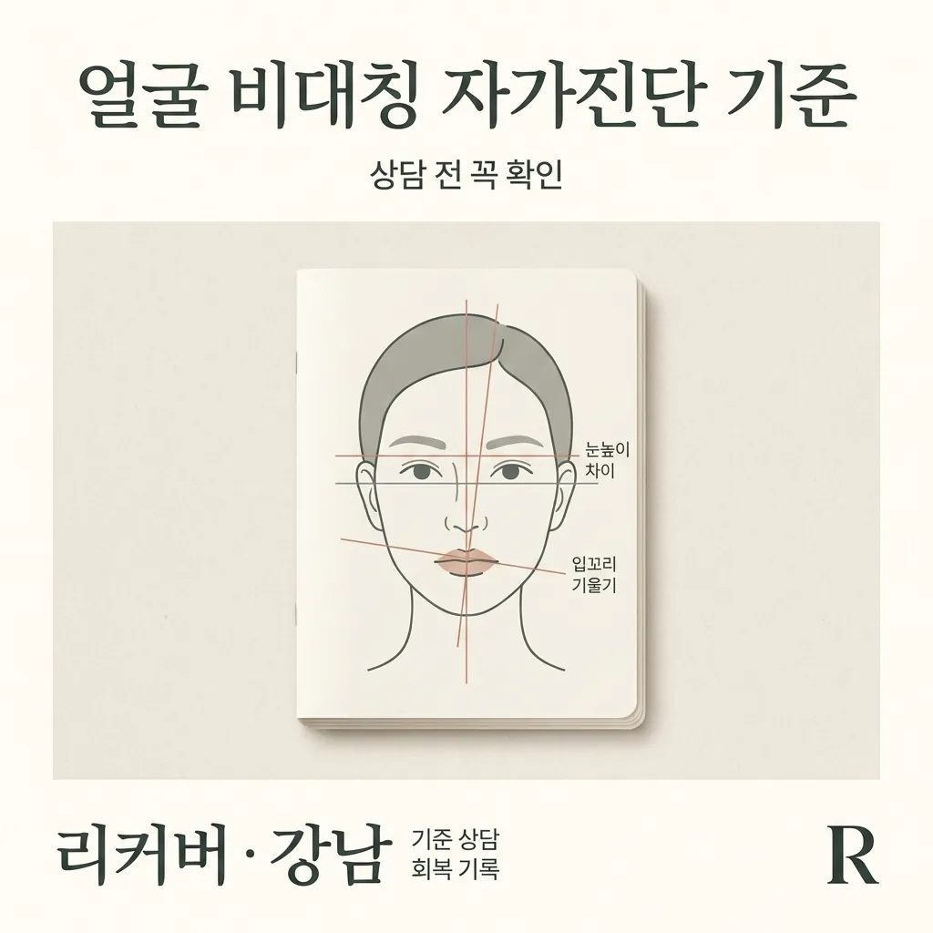 썸네일 - 강남 안면 비대칭 상담 전, 스스로 판단하기 어려운 얼굴 기준점의 차이