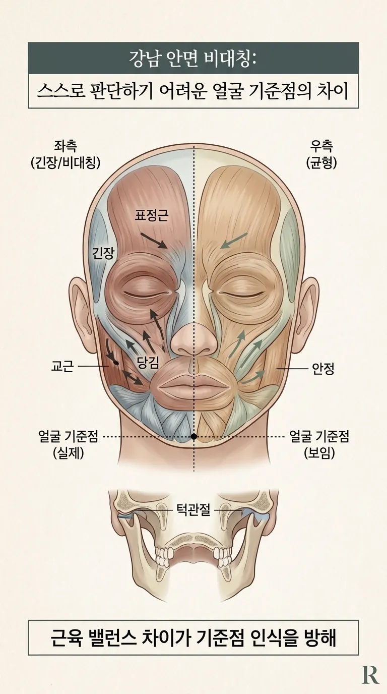 저작근 긴장과 표정근 밸런스 단면