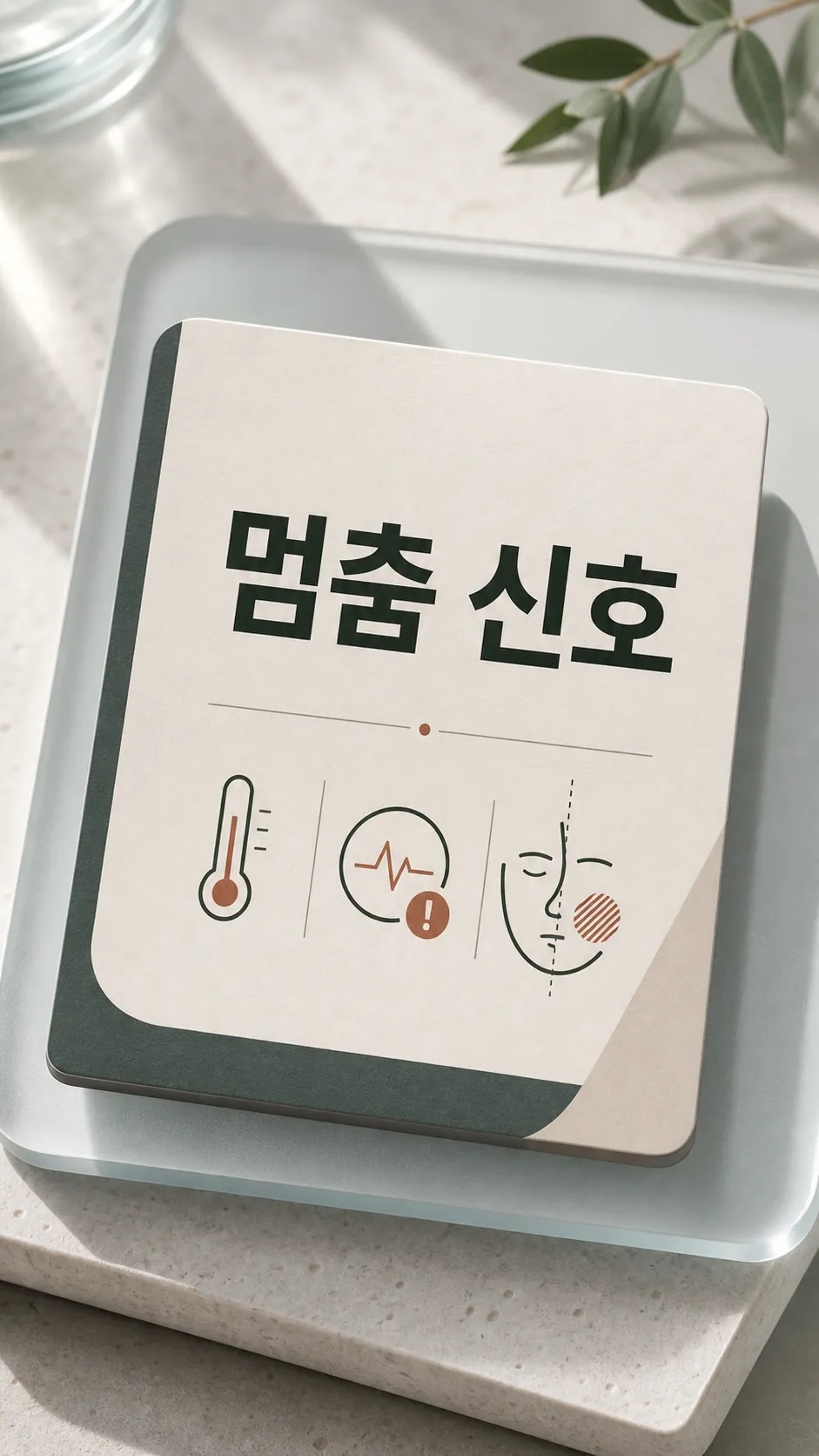 멈춤 신호 경계 카드