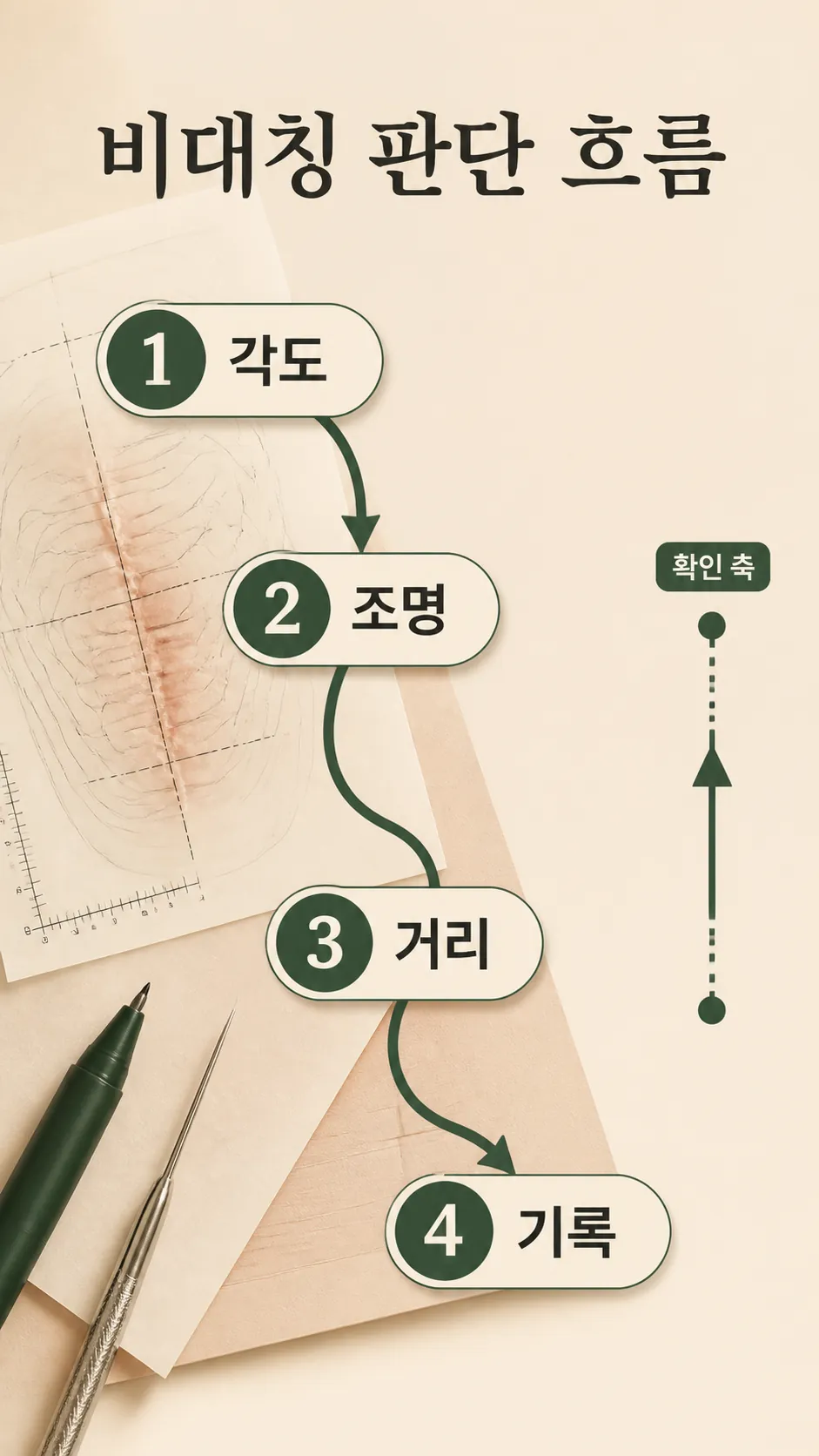 각도·조명 변화에 따른 좌우 차이 흐름도