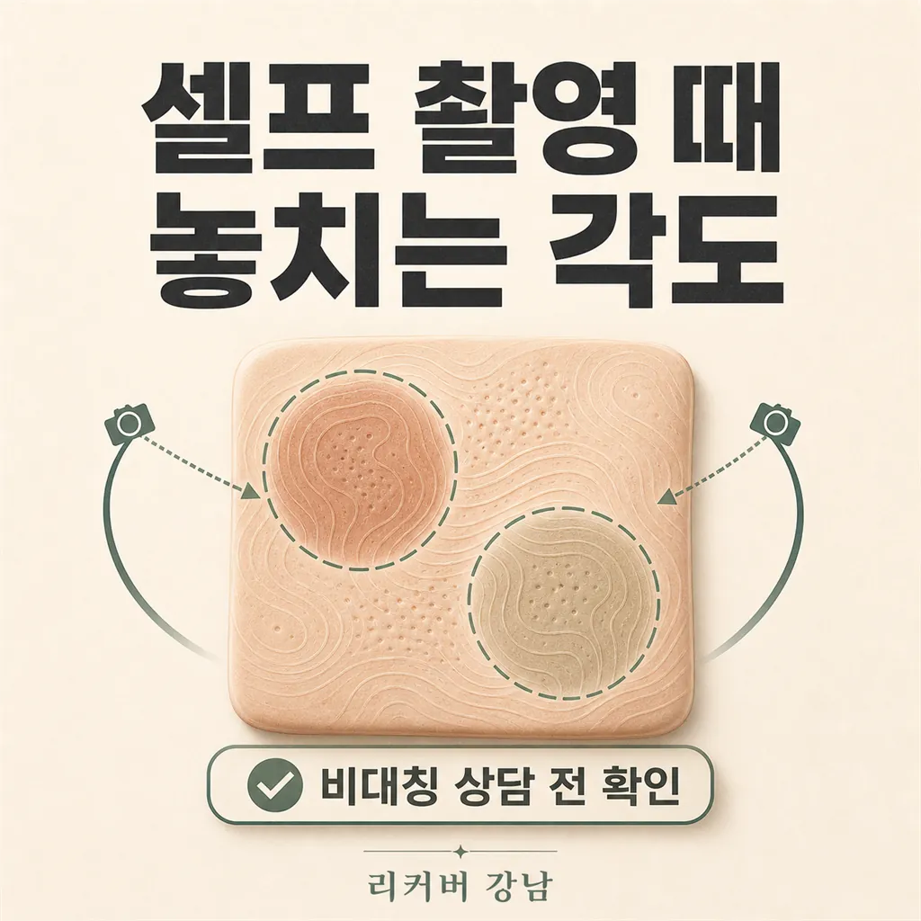 썸네일 - 선릉에서 비대칭 첫 상담 전, 집에서 셀프 촬영 시 놓치는 각도