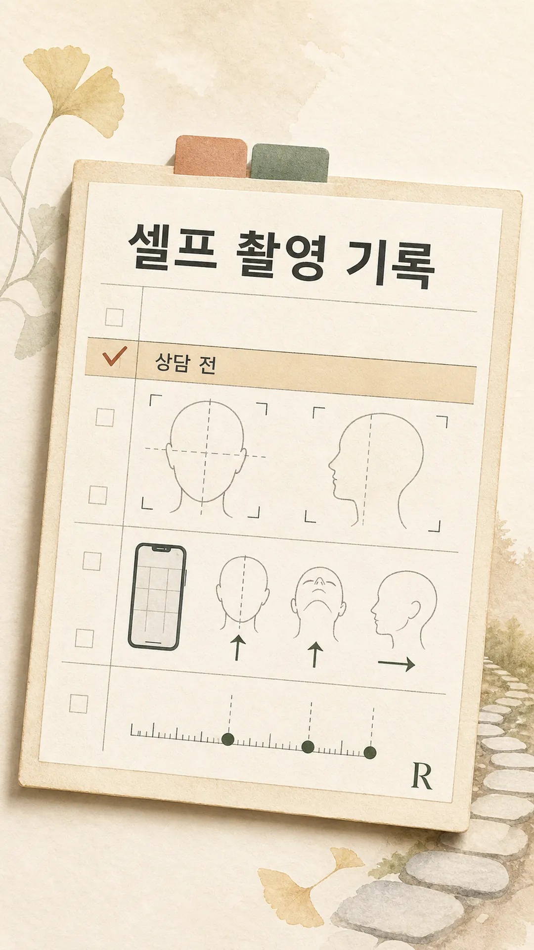 창가 햇살 아래 정돈된 촬영 노트 무드