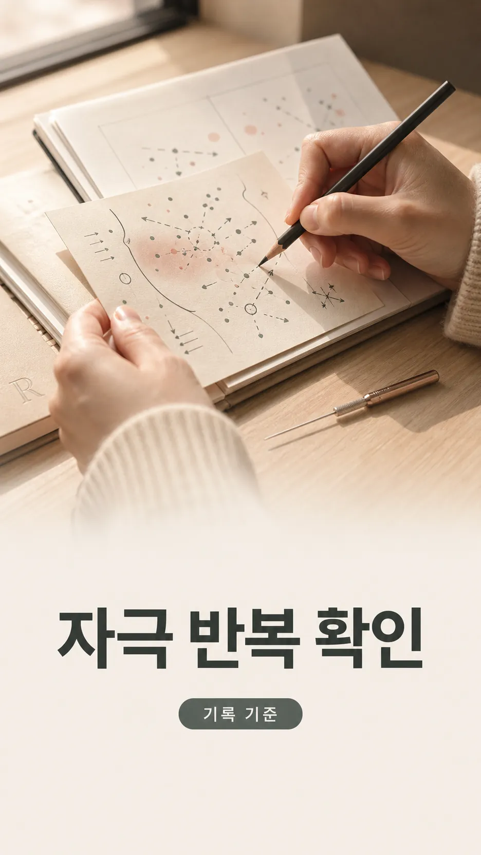 세안 후 수건 든 손 일상 장면