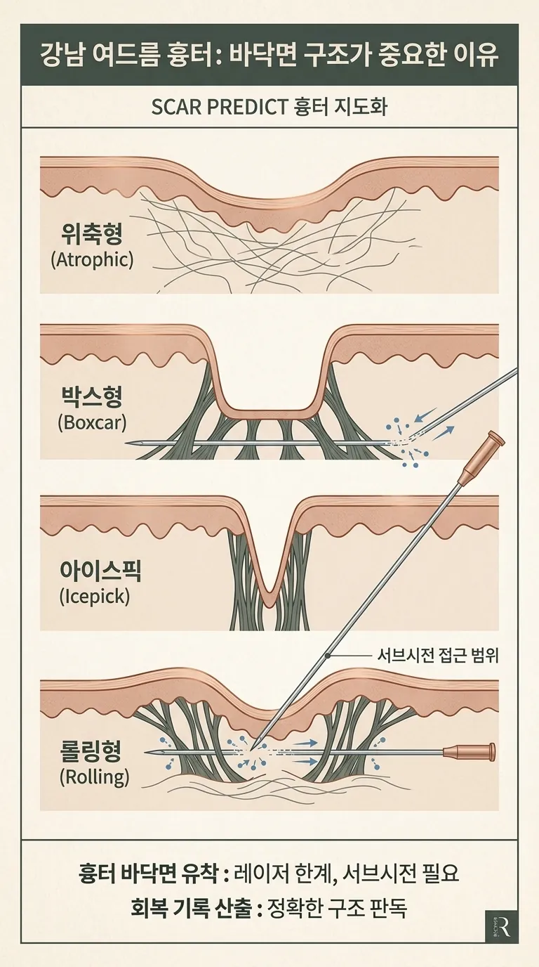 흉터 4단계 분류 (Atrophic / Boxcar / Icepick / Rolling)