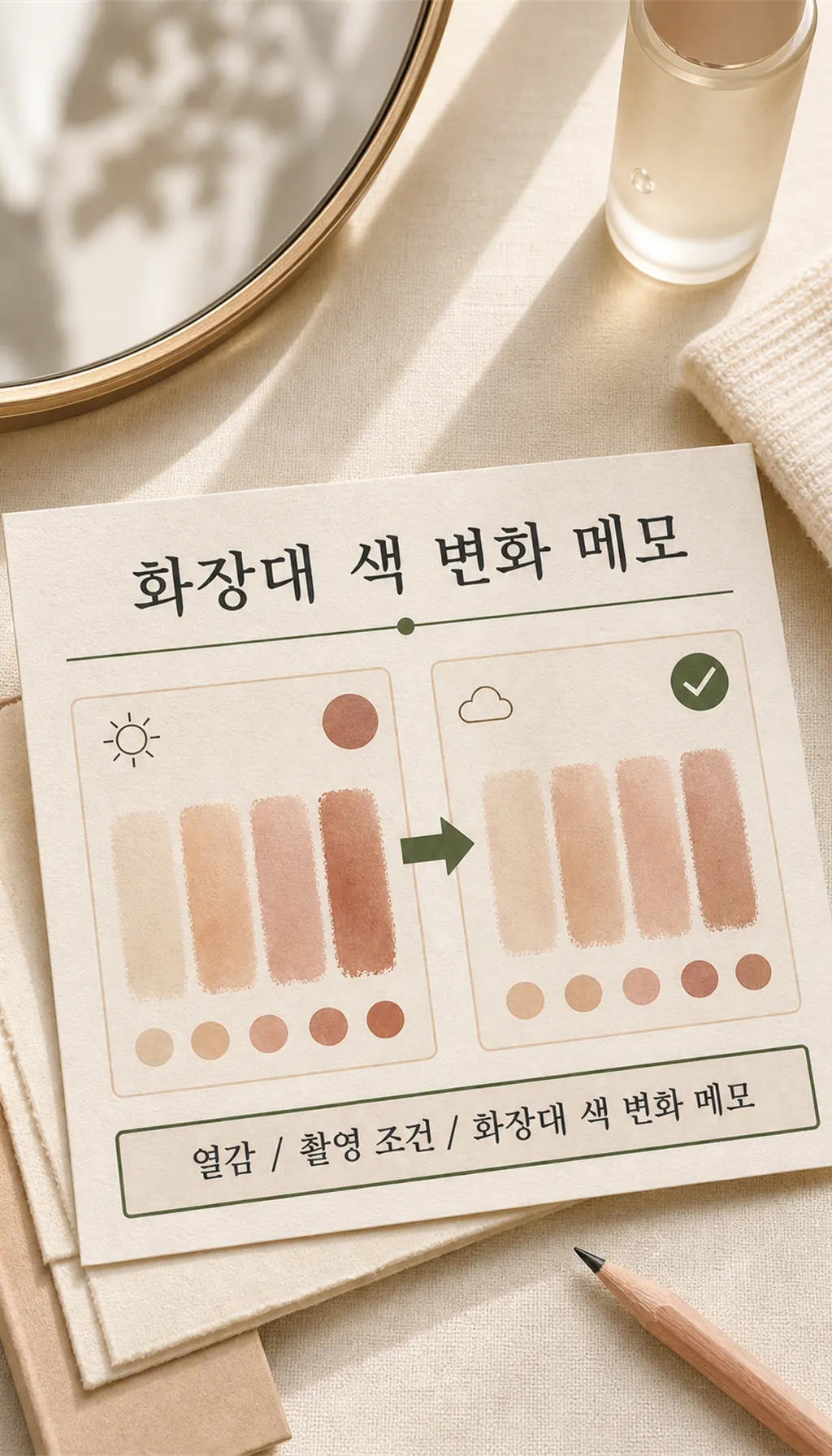 화장대 색 변화 메모