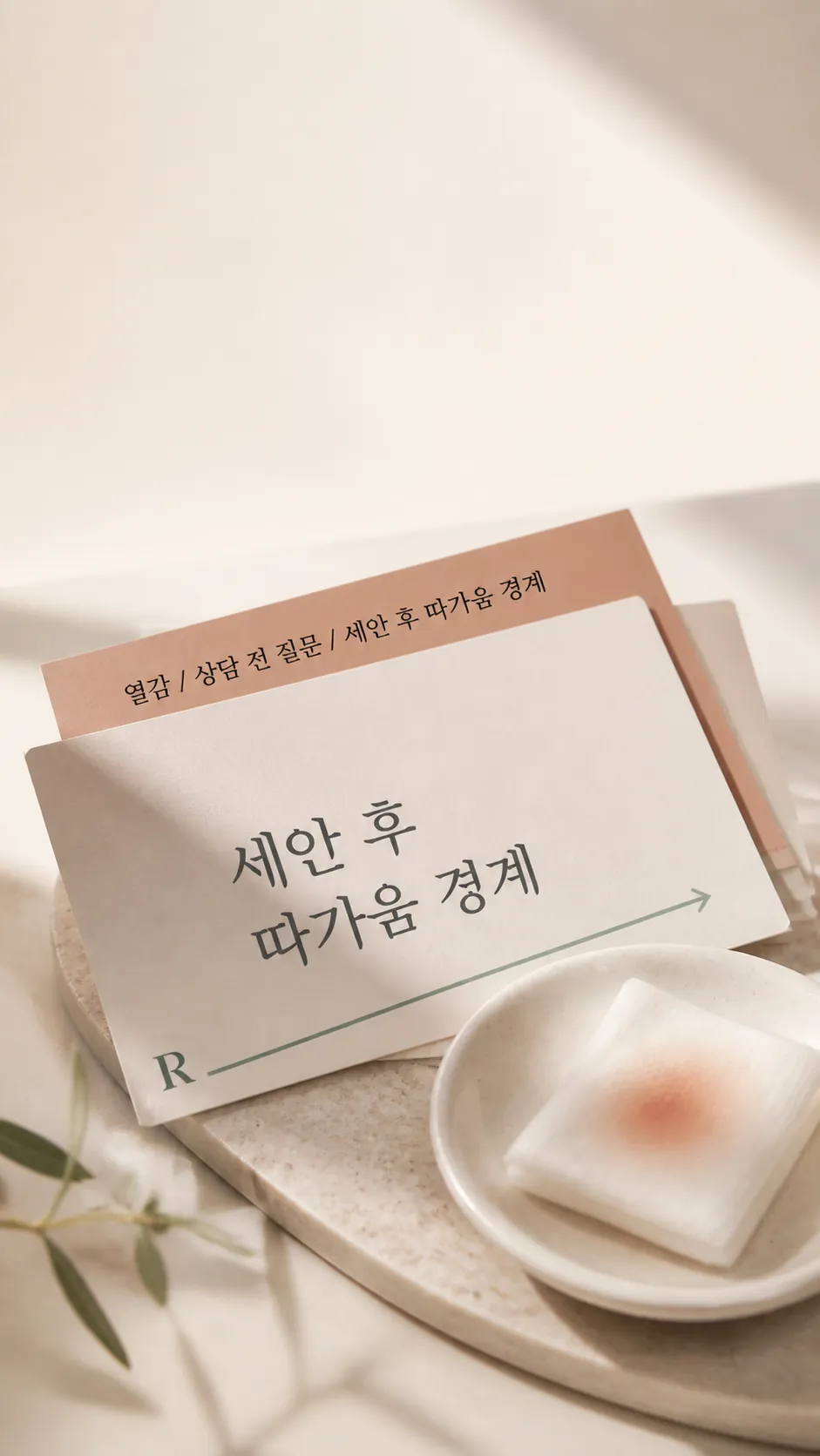 세안 후 따가움 경계