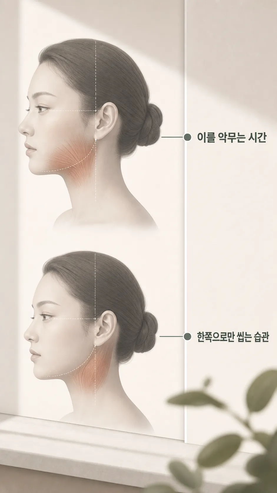 직장인 저작근 긴장 좌우 기준점과 보류 신호 3라벨 요약