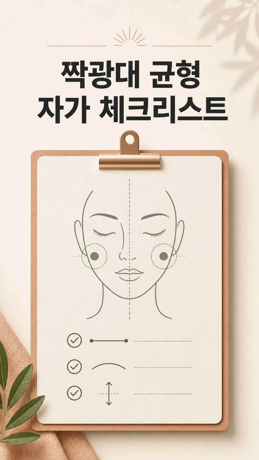 짝광대 균형 자가 체크리스트