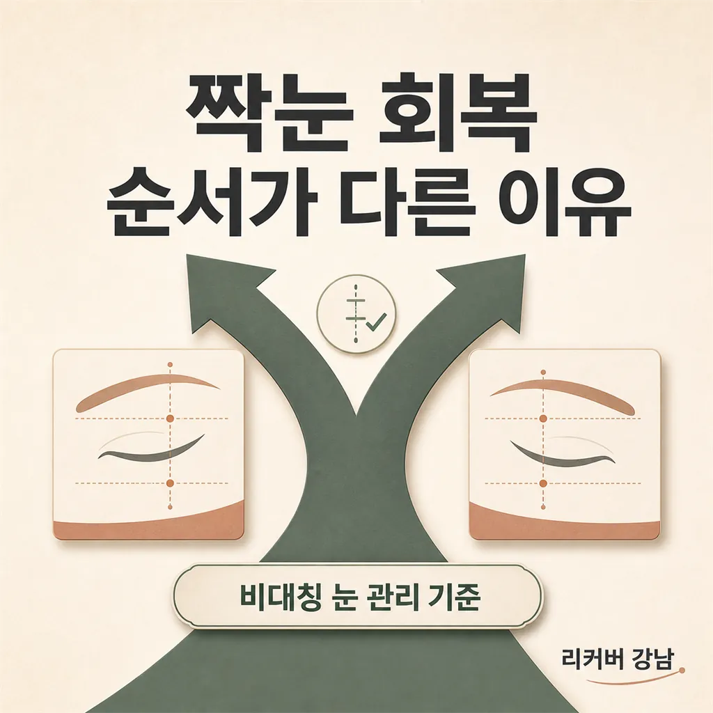 썸네일 - 짝눈·눈썹 높이 차이가 반복될 때 회복 순서가 달라지는 이유