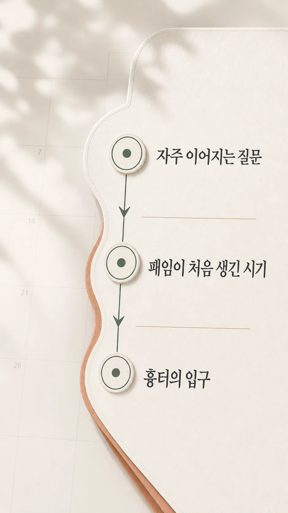 회복 시점과 주의 신호 단계 타임라인