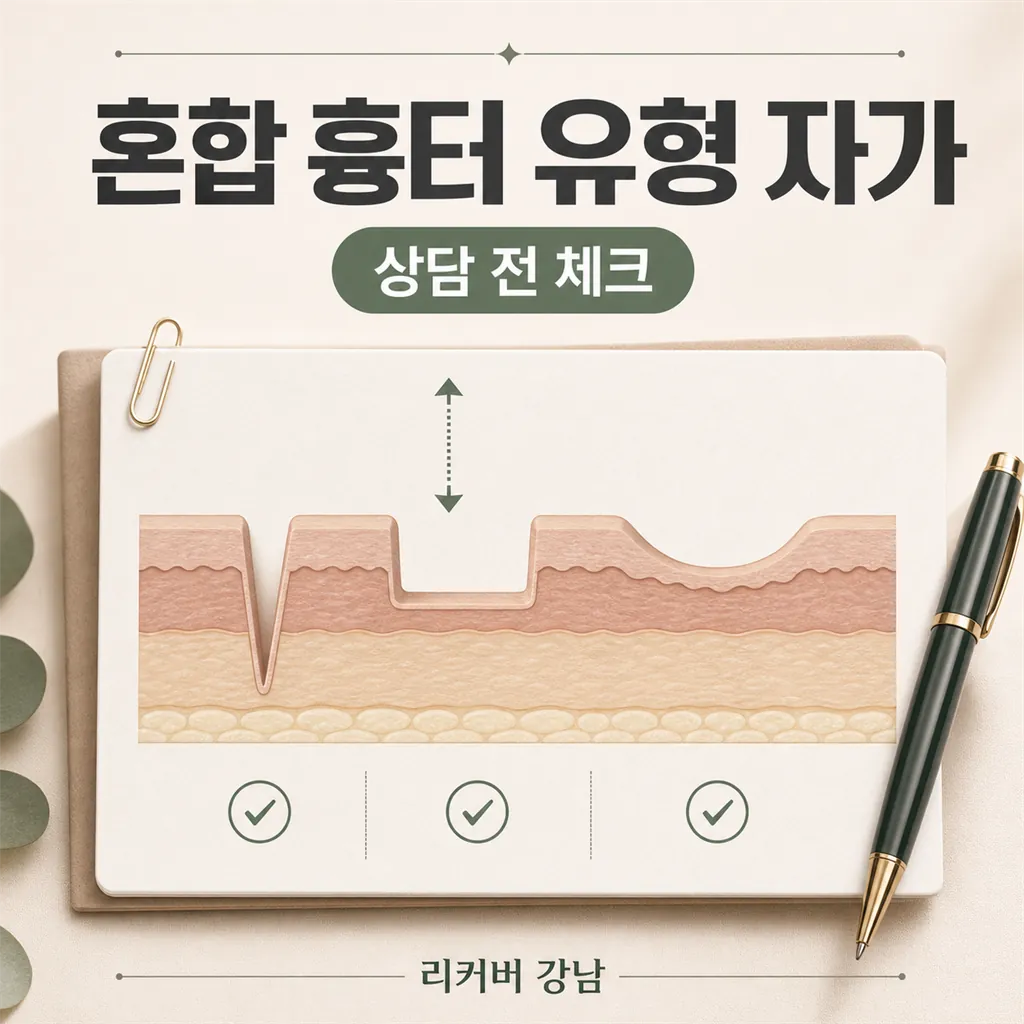 썸네일 - 선릉역 퇴근길, 혼합형 패인 흉터 상담 전 스스로 확인하는 단면 체크 포인트