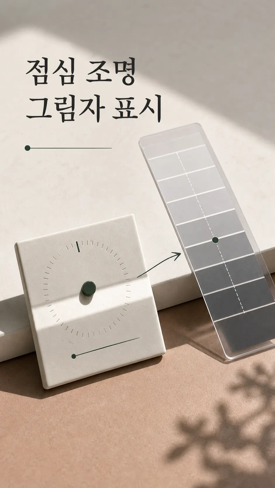 점심 조명 그림자 표시