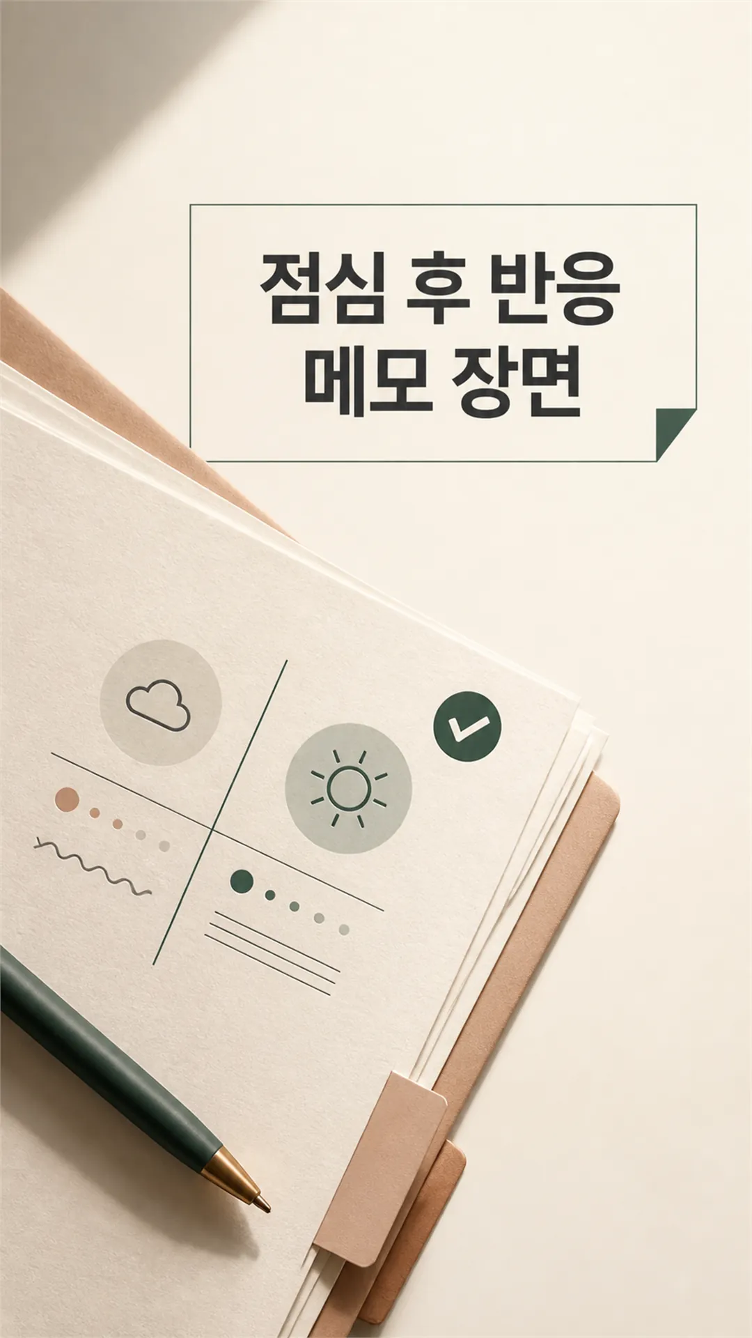 점심 후 반응 메모 장면
