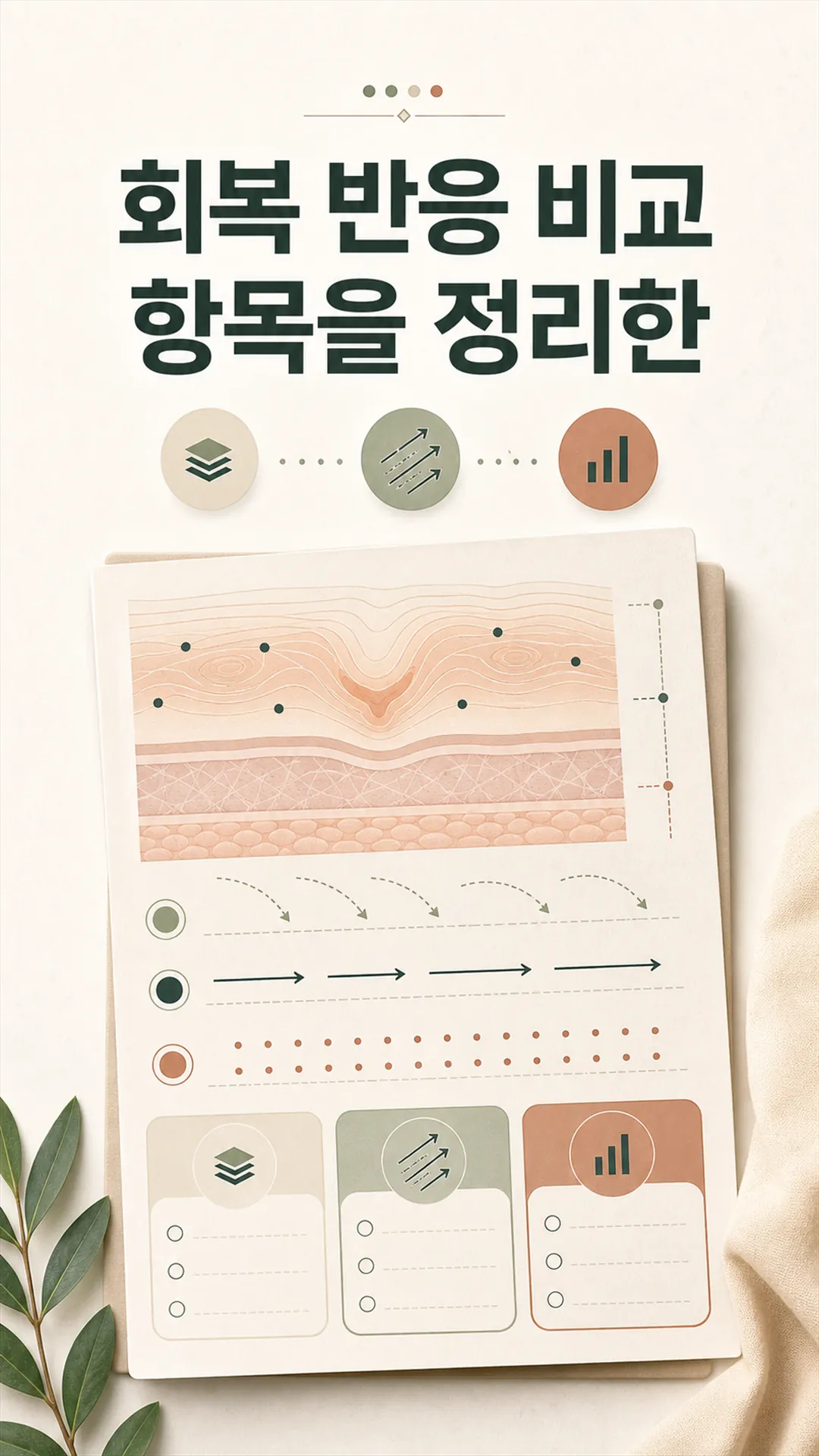 회복 반응 비교 항목을 정리한 기준 카드