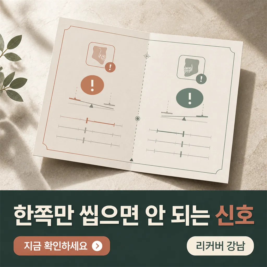 썸네일 - 한쪽 씹기 습관, 지금 당장 멈춰야 하는 신호 3가지