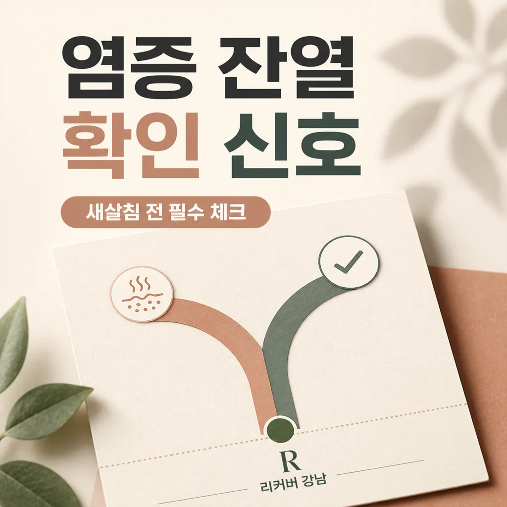 썸네일 - 화농성 여드름 자리, 새살침 전에 확인할 염증 잔열 신호