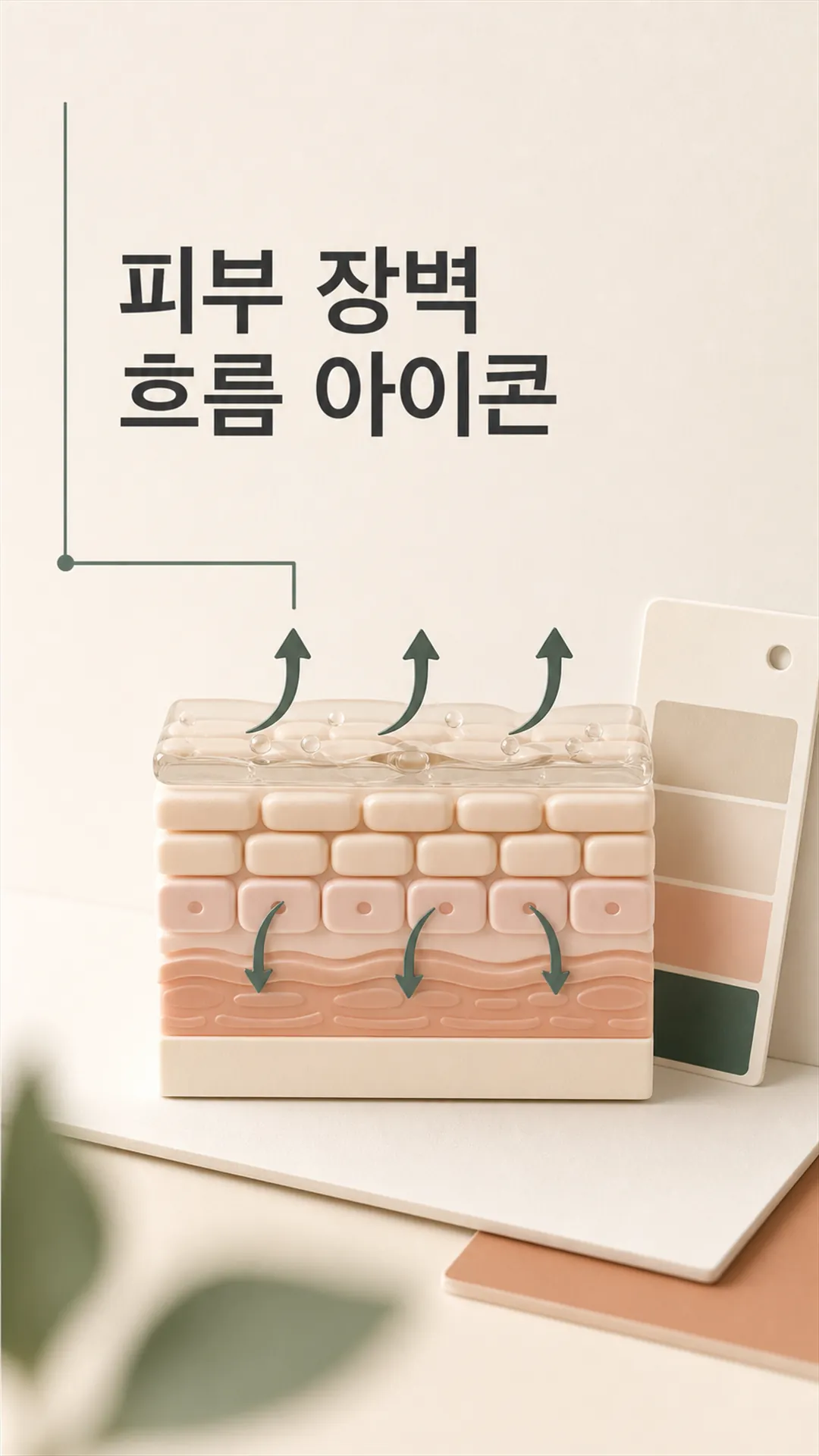 피부 장벽 흐름 아이콘
