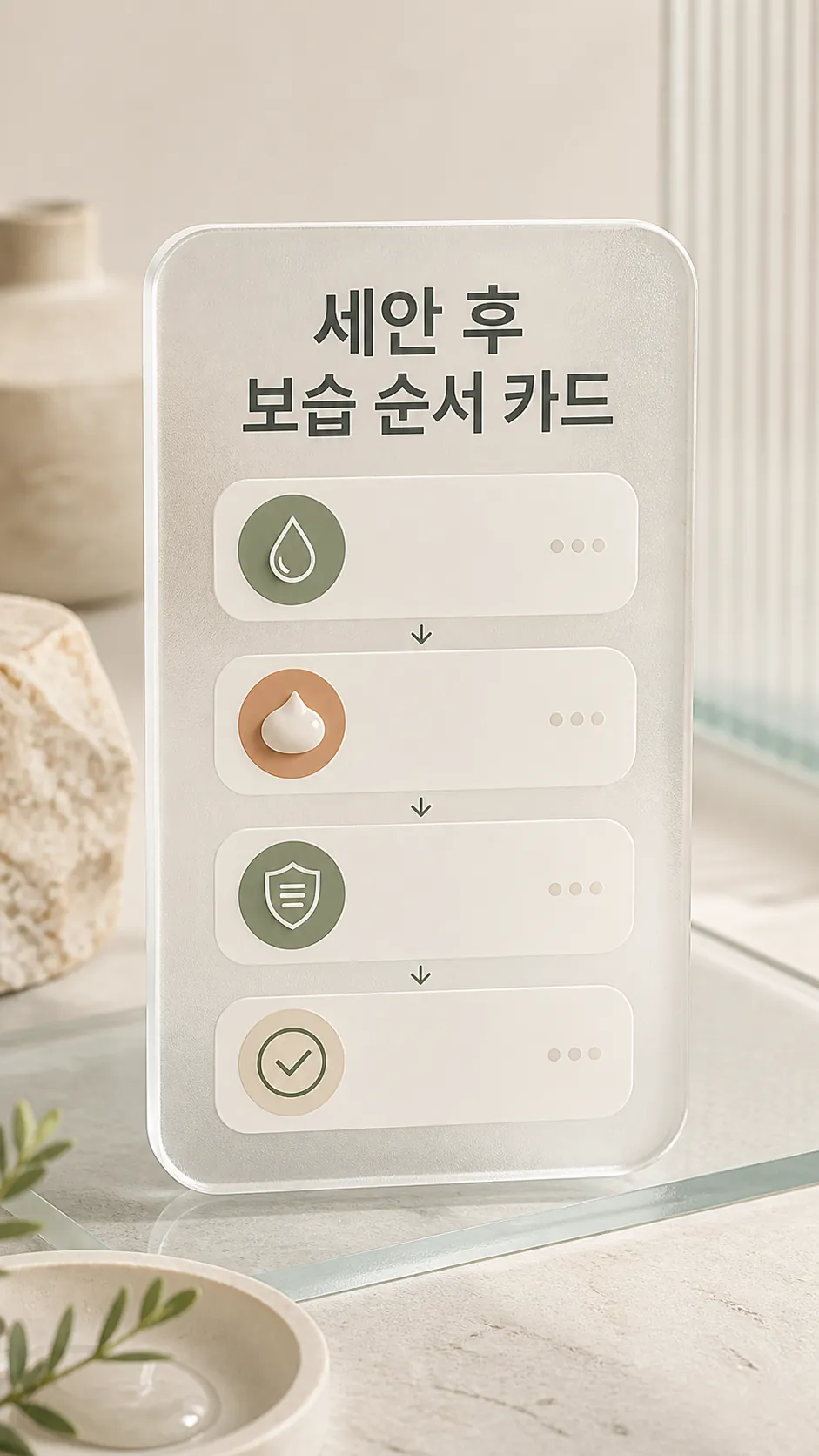 세안 후 보습 순서 카드