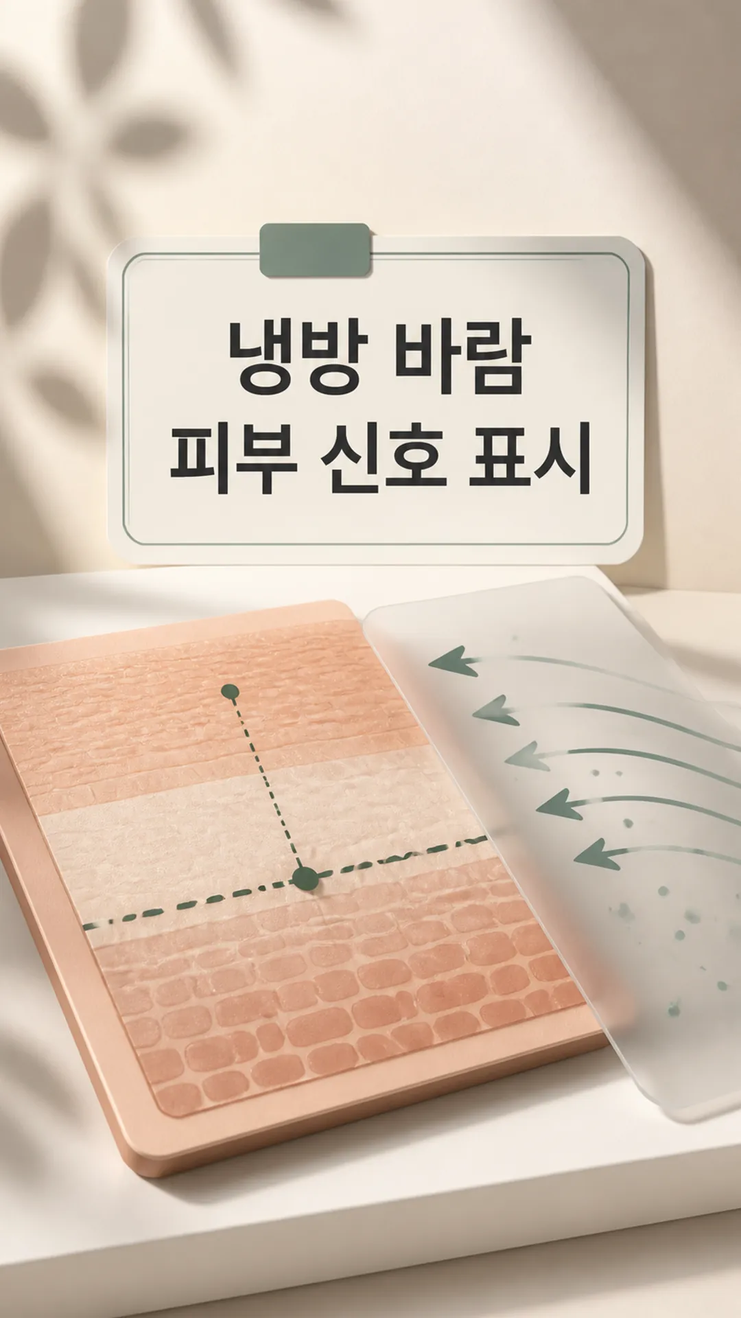 냉방 바람 피부 신호 표시