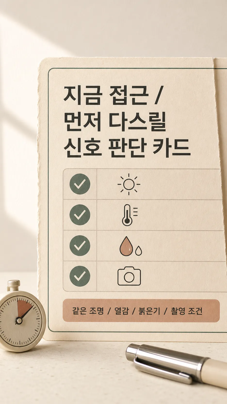 지금 접근·먼저 다스릴 신호 판단 카드