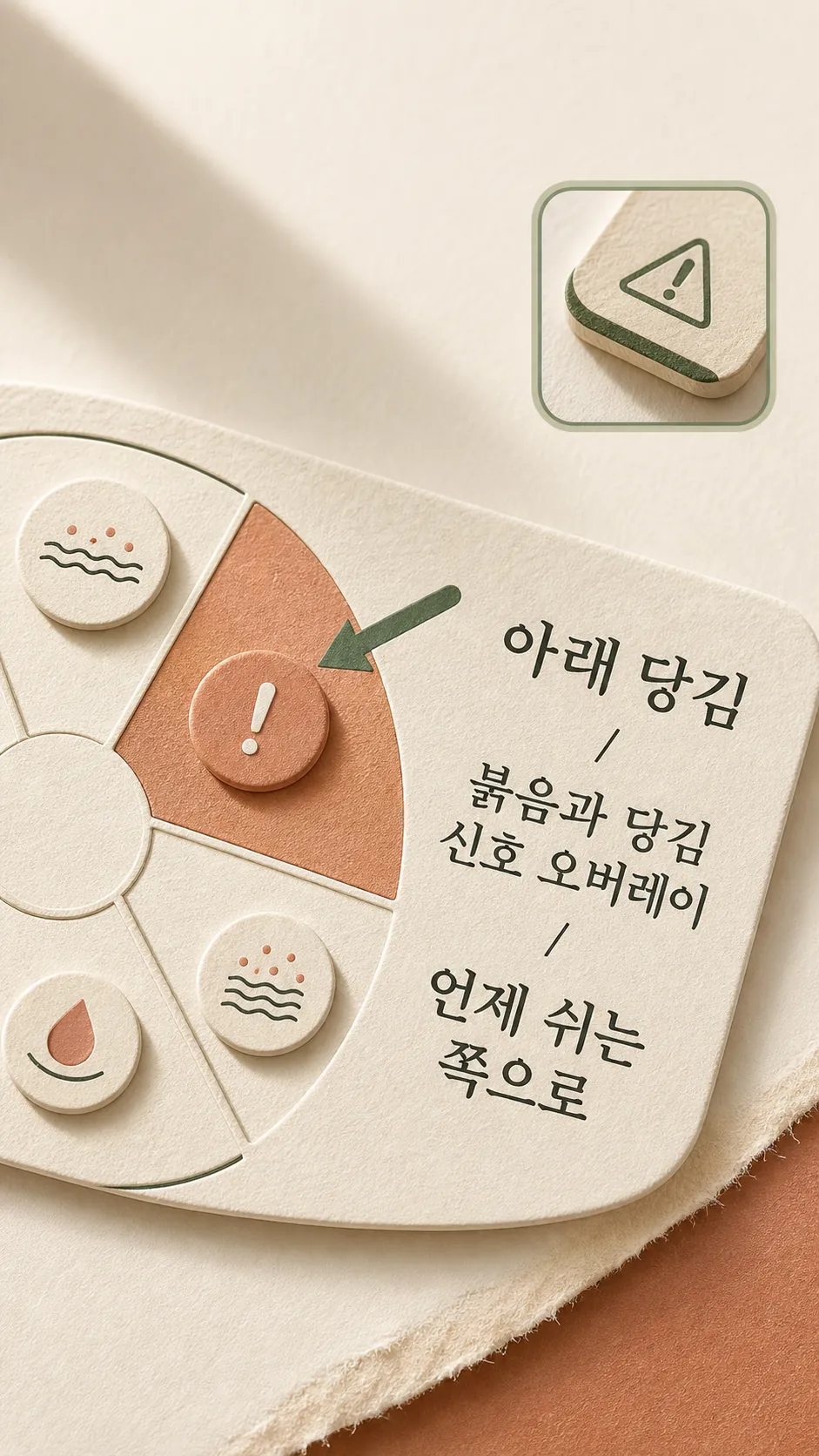 붉음과 당김 신호 오버레이